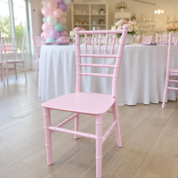 Chaise Chiavari en résine plastique colorée empilable pour enfants, idéale pour les fêtes et la maternelle