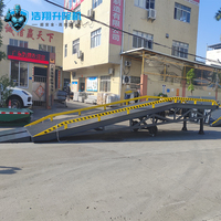 Rampe de quai mobile hydraulique 10 tonnes, rampe de chantier réglable pour camion porte-conteneurs, chariot élévateur, plateforme de chargement et de déchargement, certifiée CE