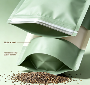 Bolsa <span class=keywords><strong>con</strong></span> Cierre Hermético, Mate, de Grado Alimenticio, Personalizable <span class=keywords><strong>con</strong></span> Logotipo OEM/ODM, para Semillas de Chía, Semillas de <span class=keywords><strong>Lino</strong></span> y Semillas de Sésamo - Product Image 5