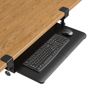 Plateau de clavier ergonomique coulissant sous le bureau avec fixation à pince en C extra robuste - Product Image 1