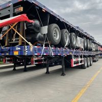 Remorque plateau de haute qualité pour l'exportation, 2, 3 ou 4 essieux, pour conteneurs de 20, 40 ou 45 pieds, semi-remorque pour camion