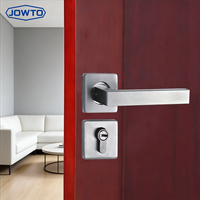 Serrure à double cylindre en laiton poli moderne avec installation par vis, haute sécurité, 5 clés plates en laiton pour portes en bois et en métal