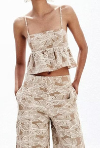MYST & ZAwomen's Clothing2025 Summer New European and American Style Sexy Backless Embroidered Short Suspender <span class=keywords><strong>Top</strong></span> 3606919 3639919 - Product Image 2
