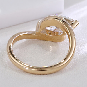 18K Massief Goud Gia Gecertificeerd Lab Gekweekt <span class=keywords><strong>1.5</strong></span> Karaat Vs1 E-Color Onberispelijke Diamanten Ring Vrouwen Verloving Bruiloft Snel Aangepaste Ring - Product Image 4