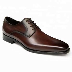 Chaussures en cuir à bout épais pour hommes, nouveau style britannique, chaussures de ville formelles en cuir véritable, design respirant - Product Image 4
