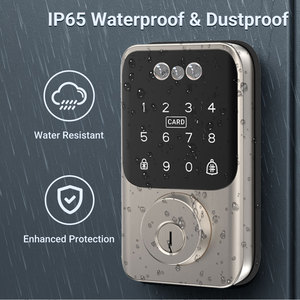 Serrure <span class=keywords><strong>de</strong></span> porte à pêne dormant américaine en métal <span class=keywords><strong>de</strong></span> nouvelle conception 2025 avec fonction d'<span class=keywords><strong>interphone</strong></span> bidirectionnel, fonctionne avec l'activation vocale Alexa - Product Image 3