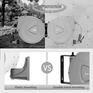 Multi Size Wall Mount 10 15 20 <span class=keywords><strong>30</strong></span> <span class=keywords><strong>M</strong></span> Meter <span class=keywords><strong>30</strong></span> 50 65 100 pieds Rétractable Watering Hose Reel wash Car wash Garden Water Hose Reel - Product Image 6