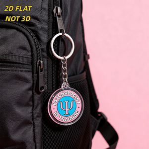 Portachiavi in Acrilico per Psicologi in Formazione, Simbolo Psi Rosa e Blu, Cerchio con Bordo Trasparente, per Chiavi o Zaino - Product Image 4