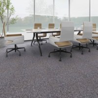 Dalles de moquette commerciales abstraites de luxe à installation facile pour bureaux, carrées 50x50, de haute qualité, écologiques, antidérapantes, en stock