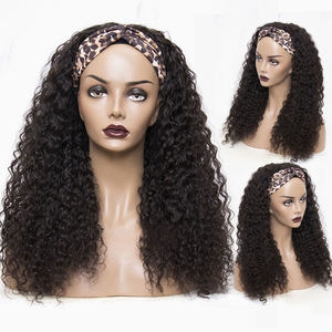 Parrucca Afro Kinky Curly con Fascia <span class=keywords><strong>per</strong></span> Capelli, 100% Capelli Umani Veri, Acconciatura Corta da Donna, Mezza Parrucca con Fascia <span class=keywords><strong>per</strong></span> Capelli - Product Image 3