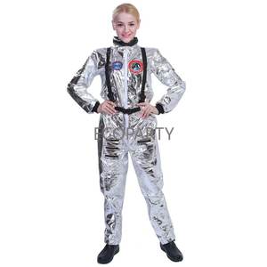 Drop Ship Plus Size Femmes Space Suit Party Dress up Enfants <span class=keywords><strong>Astronaute</strong></span> Silver Spaceman Kids Costume HCBC-030 - Product Image 5