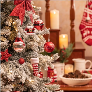 Ornement de Noël personnalisé en forme de logo, boules en plastique peintes à la main, décoration de Noël, décorations de Noël, Palle Di Natale - Product Image 5