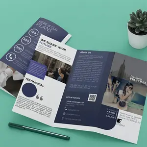 Benutzer definierte Hochglanz papier & Pappe Druck Handbuch Werbung Flyer Broschüren Druck