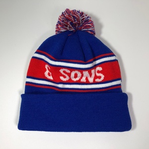 OEM populaire unisexe acrylique vert <span class=keywords><strong>jaune</strong></span> rouge équipe de football club Bobble chapeau d'hiver conception personnalisée logo deux tons bonnets <span class=keywords><strong>avec</strong></span> <span class=keywords><strong>pompon</strong></span> - Product Image 5