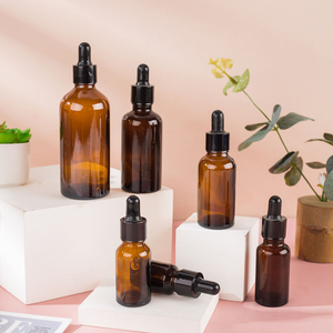 Empty <b>Glass</b> Dropper <b>Bottle</b> <b>with</b> Gold <b>Lid</b> 5ml-100ml Bamboo Collar Frost Surface Travel Oil Serum & Essential Oil <b>Bottles</b> - Product Image 5