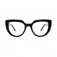 Lunettes rétro anti-lumière bleue style œil de chat SM22014 - Monture légère en PC avec verres en résine transparente pour hommes et femmes (7 couleurs)