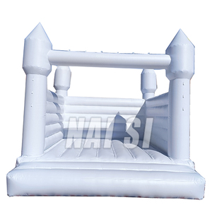 Trắng Nhảy Lâu Đài Thương Mại <span class=keywords><strong>Inflatable</strong></span> Nhảy Đám Cưới Bouncer Nhà Bị Trả Lại Moonwalk Cho Đám Cưới Party Thiết Bị Cho Thuê - Product Image 5