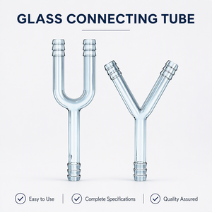 Tubo de Conexión de Vidrio Transparente en Forma de Y/T, Tubo Guía de Gas de Vidrio para Experimentos de Laboratorio Químico - Product Image 1
