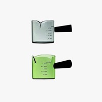 Mini-tasses à mesurer écologiques de 75 ml en verre borosilicate avec bec verseur ergonomique et poignée en bois pour la maison – Vente en gros directe usine