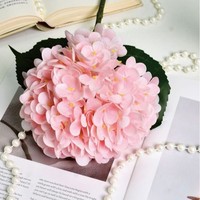 Plante artificielle de haute qualité au toucher réel, fausse fleur d'hortensia pour la décoration de Thanksgiving, de mariages, de maisons et d'hôtels (vente en gros)