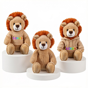 Giocattolo di Peluche Personalizzato OEM ODM a Forma di <span class=keywords><strong>Leone</strong></span> con Vestiti Rimovibili, Souvenir per Eventi Promozionali, Produttore - Product Image 1