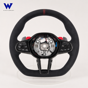 Convient pour <span class=keywords><strong>Toyota</strong></span> <span class=keywords><strong>Supra</strong></span> GR A90 A91 MKV MK5 MK4, également compatible avec BMW Série F et Série G, volant en Alcantara de haute qualité - Product Image 1