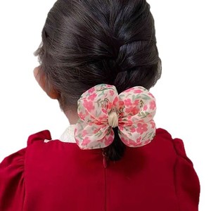 New children's hair accessories, Korean style, floral 3D <b>bow</b> hair tie, girls' ponytail hair <b>clip</b>, small flower hair <b>clip</b> - Product Image 5