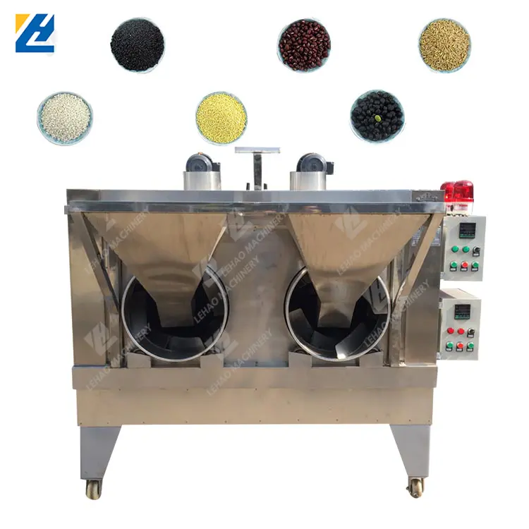खाना ग्रेड CE प्रमाणित काले सफेद तिल मकई मूंगफली बरस रही मशीन भुनने के लिए उत्पादन लाइन