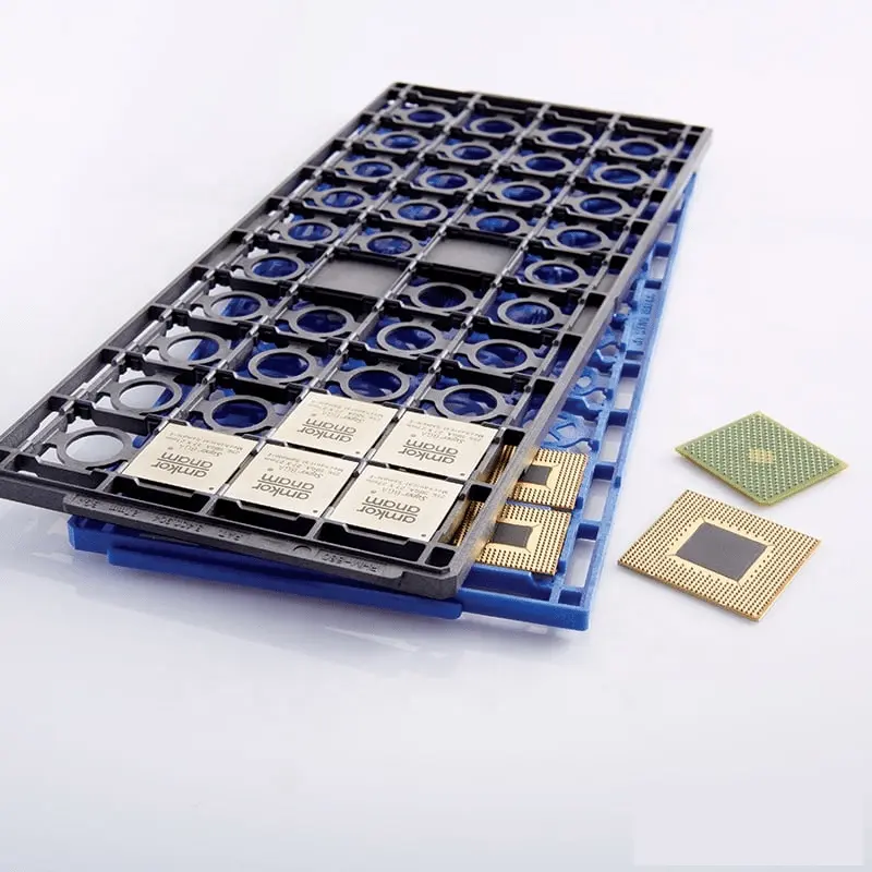 JEDEC standard shape 322.6*135.9*7.62mm Color anti-static ABS PS integrated circuit storage packaging tray
