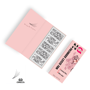 Pestañas Individuales de Pelo Sintético Vegano de Pluma Larga Natural de 10 mm, Curvatura CC, Hechas a Mano, Pre-fabricadas, Color Negro Natural, Empaque Personalizado - Product Image 4