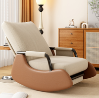 Fauteuil à bascule rétro, fauteuil inclinable, fauteuil de détente, balcon, salon, maison, adulte, confortable