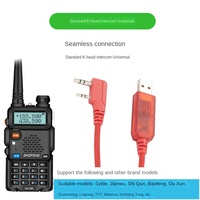 Striver-Chaqueta de PVC con conductor de cobre, USB, con cable de frecuencia de lectura y programación Walkie-Talkie para Baofeng K2