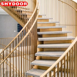 Rampe d'escalier en verre en <span class=keywords><strong>acier</strong></span> inoxydable 304, design moderne et épuré pour villa, avec finition artisanale - Product Image 6