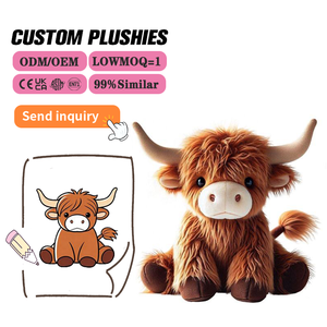 Peluche Personalizado de Vaca de Raza West <span class=keywords><strong>Highland</strong></span>, Súper Suave y Largo, con Relleno de Algodón PP, Material Ecológico - Product Image 2