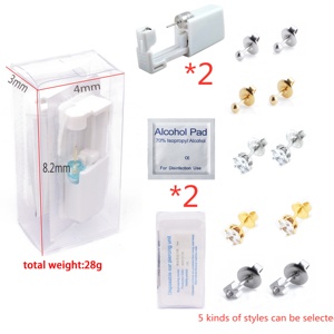 Gaby – appareil de perçage <span class=keywords><strong>jetable</strong></span> pour oreilles, <span class=keywords><strong>pistolet</strong></span> de perçage sûr avec Kit de perçage de clou d'<span class=keywords><strong>oreille</strong></span> chaud - Product Image 2