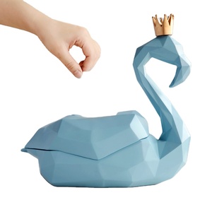 Ins semplice Nordic flamingo geometrica oggetti decorativi in salotto Resina <span class=keywords><strong>tavolo</strong></span> da tè tovagliolo di carta scatola di carta scatola di immagazzinaggio box - Product Image 1