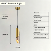 Lustre suspendu populaire GU10 en aluminium pour intérieur, support de lampe LED décoratif avec installation facile