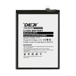 OPPO RENO 5 4310mAh 고성능 리튬 용 DEJI 교체 BLP819 배터리 - Product Image 2