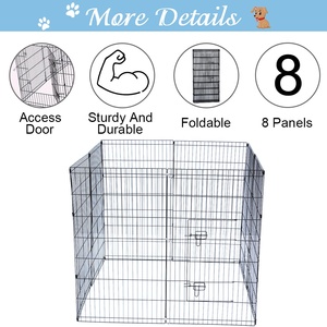 <span class=keywords><strong>Enclos</strong></span> pour animaux de compagnie en fil métallique pour lapins en plein air, parc pour chiens pliable, grande clôture pour chiens - Product Image 5
