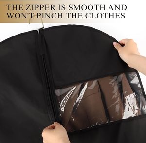 Hanging Garment Bag Clothes Covers Garment Suit Bags <b>Plastic</b> Clothes Cover with Clear <b>Window</b> - Product Image 4