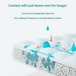 Alfombrilla de Gel ecológica de refrigeración moderna para mascotas, helado de verano, patrón de fresa y aguacate, cubierta extraíble plegable suave, Tapete Gelado - Product Image 3