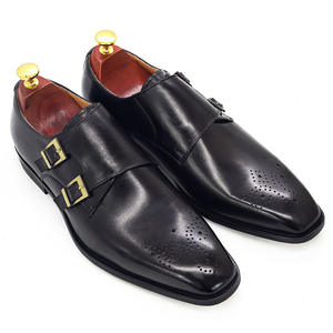Chaussures pour hommes en cuir d'affaires, bout rond, faites à la main, imperméables, pour occasions formelles, mariage, automne, dernier modèle - Product Image 4