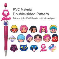 Perles en silicone PVC 3D personnalisées, style Kpop Demon Hunter, pour la fabrication de stylos, bracelets et colliers – Vente en gros