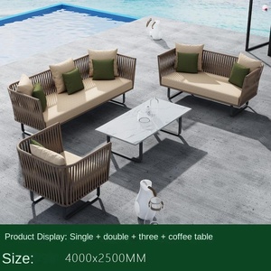 Outdoor <b>Sofa</b> Sunscreen Waterproof Patio Terrace Balcony Casual Rattan Chair <b>Sofa</b> Double Deck Rattan <b>Sofa</b> Furniture - Product Image 6