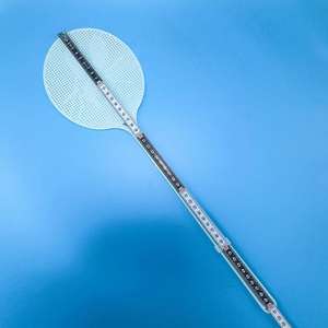 Grande tapette à mouches en plastique à tête ronde, avec manche allongé et épaissi, pour usage domestique, tue-moustiques manuel, petit article à un yuan. - Product Image 1