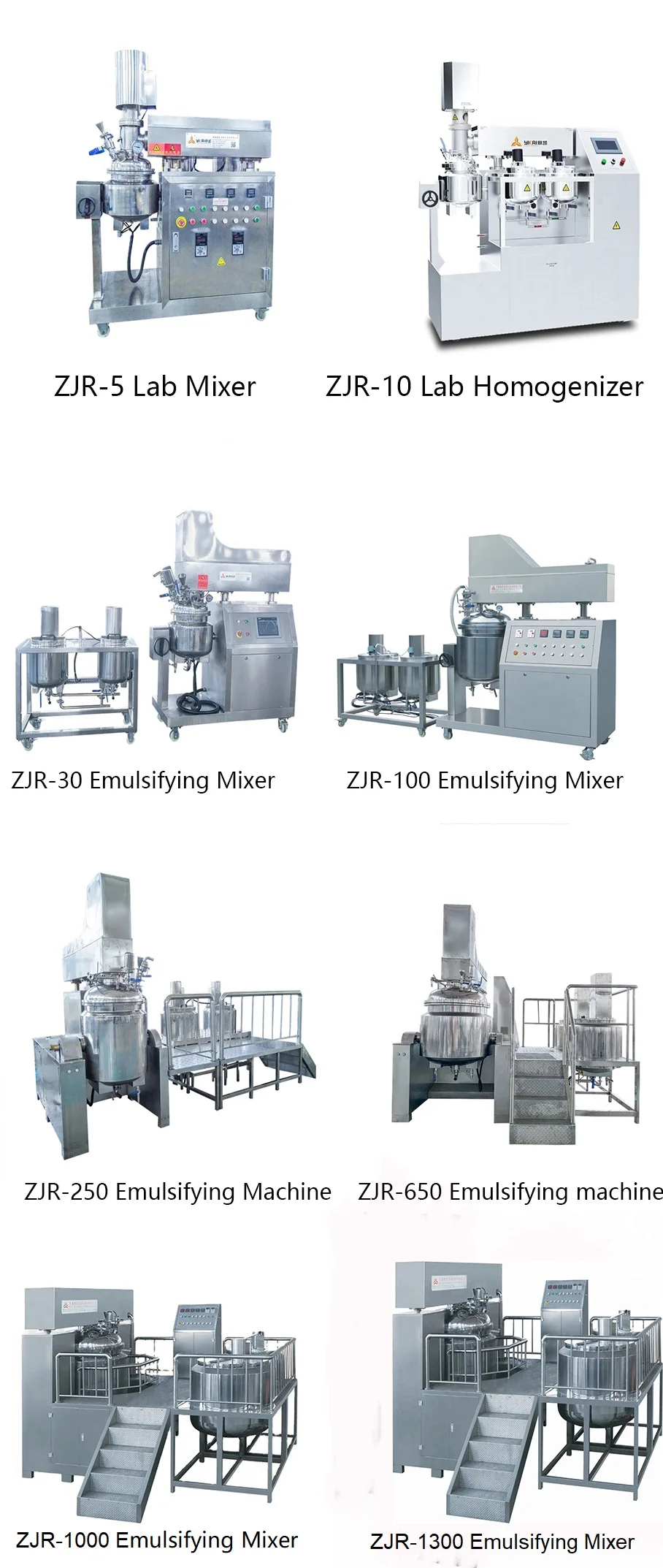 Stainless steel industrial mixer vacuum emulsifying machine baby food mixer
