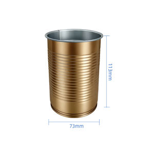 Barattolo di Latta Vuoto Rotondo Personalizzato 73mm*113mm per Tonno/Prosciutto/Carne di Pollo - Produzione Diretta - Product Image 2