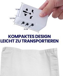 Adaptateur de voyage universel 3 prises Chargeur rapide Adaptateur de <span class=keywords><strong>prise</strong></span> internationale pour l'Europe, les États-Unis, le Royaume-Uni, l'Australie Type-C GAi 100-240V - Product Image 4