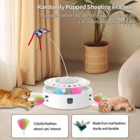 Jouet pour chat automatique multifonctionnel 3 en 1 : combinaison de boule à roulettes et de papillon dansant pour stimuler la curiosité des chatons