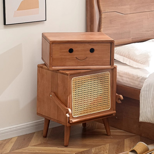 Gabinete de Robot de madera moderno nórdico, almacenamiento creativo de madera de <span class=keywords><strong>cerezo</strong></span> para sala de estar, dormitorio, <span class=keywords><strong>mesita</strong></span> de <span class=keywords><strong>noche</strong></span> para aplicaciones de comedor - Product Image 4